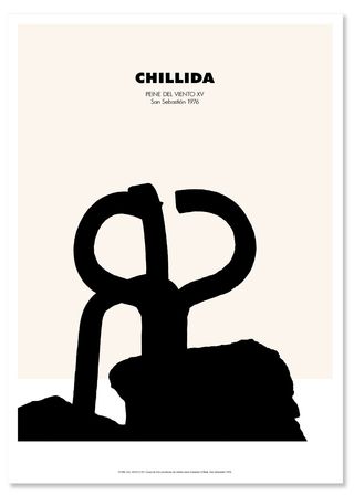 CHILLIDA TRÍPTICO PEINE DEL VIENTO DONOSTI. 45x32