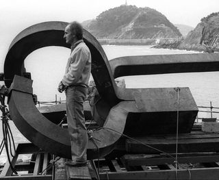 CHILLIDA TRÍPTICO PEINE DEL VIENTO DONOSTI. 45x32