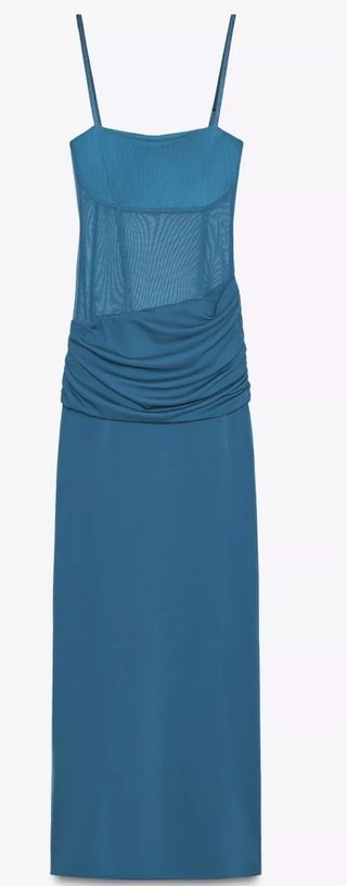 Vestido Zara azul/verde azulado