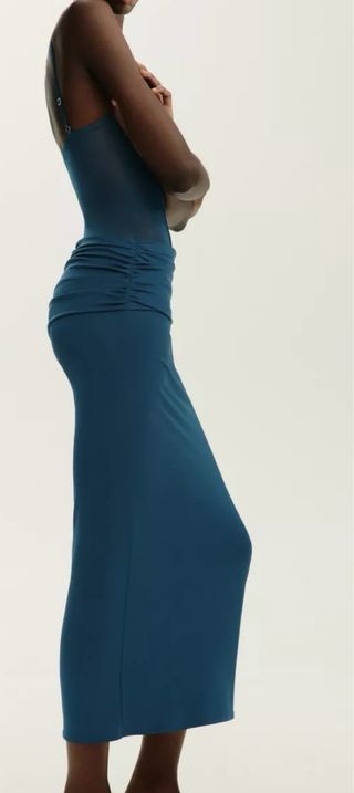 Vestido Zara azul/verde azulado