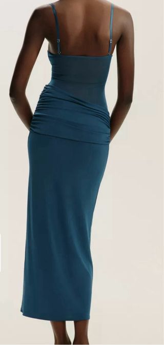 Vestido Zara azul/verde azulado