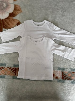 Lote 4 Camisetas Manga Larga Bebé 6 Meses