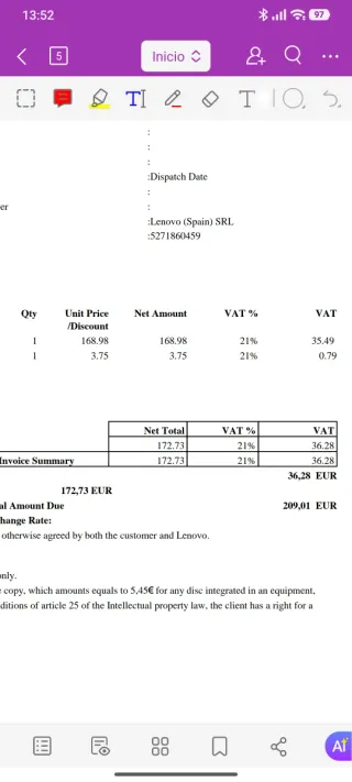 Lenovo Tab Plus 11 Negro/Gris