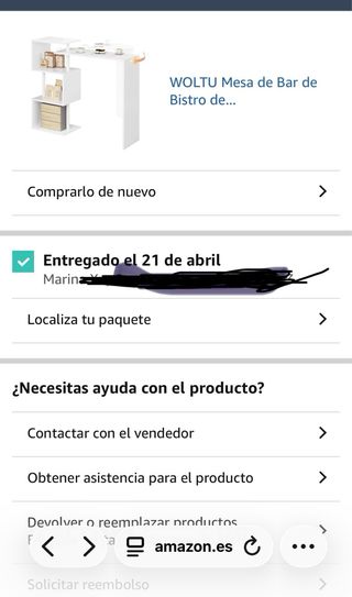 Mueble blanco estantería montado(precio negociable