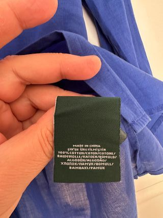Camisa batista Ralph Lauren azul talla M