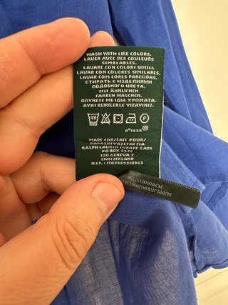 Camisa batista Ralph Lauren azul talla M