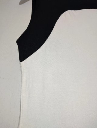 Abito corto Laura Aime nero e bianco taglia S