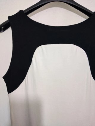 Abito corto Laura Aime nero e bianco taglia S