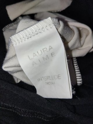 Abito corto Laura Aime nero e bianco taglia S