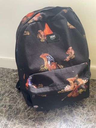 Mochila Vans Estampada Floral Negra