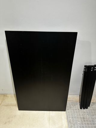Mesa y 4 Sillas de Madera Negras