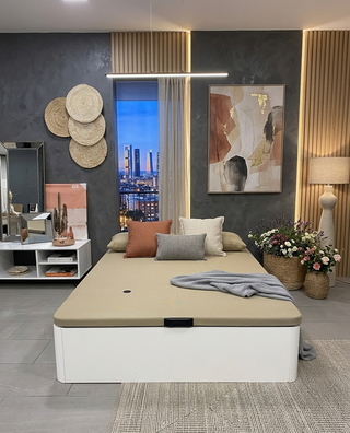 Cama de madera con almacenaje - envio gratis