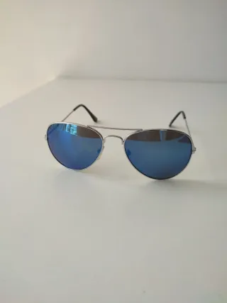 Gafas Aviador Espejo Azul Plata. Medical óptica.
