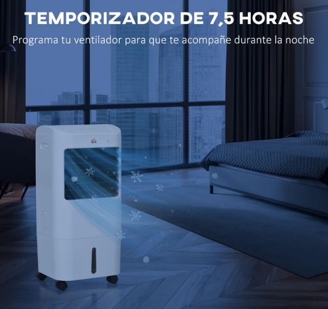 Enfriador Aire HOMCOM 3 Velocidades