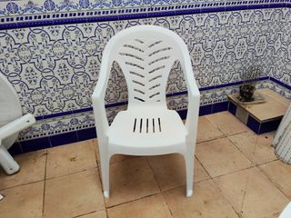 Sillas Terraza Blancas 6 unidades