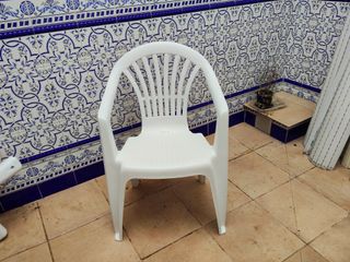 Sillas Terraza Blancas 6 unidades