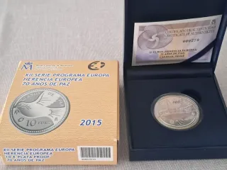 Lote 4 monedas plata España y Bélgica Negociables