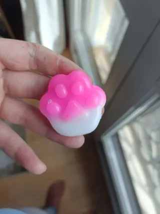Squishy Pata de Gato Rosa y Blanco