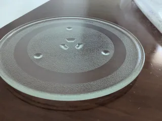 Piatto per microonde in vetro
