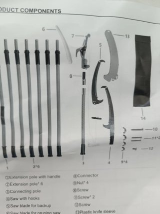VEVOR Sierra de Poda Telescópica