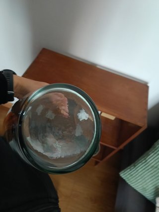 Vaso alto vetro trasparente verde acqua