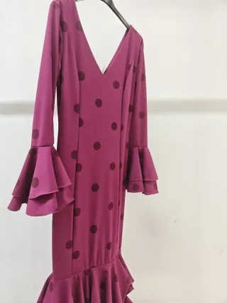 Vestido Flamenco Lunares Blanco y Negro Nuevo