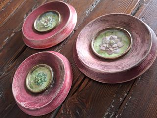 Conjunto 3 Cuadros Vintage Redondos Madera