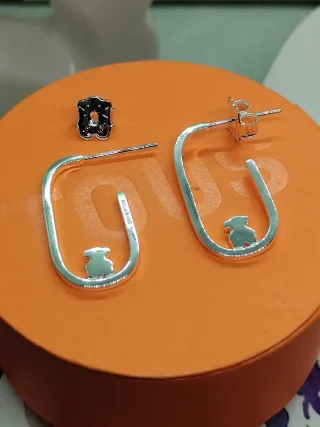 Pendientes de Aro abierto  en Plata Camille