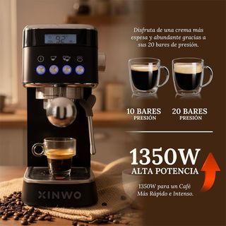 Cafetera retro 20 bars doble portafiltros NUEVA