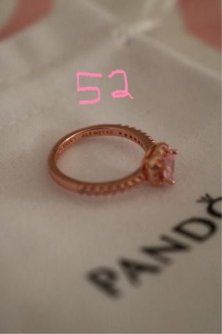 Anillo Pandora Corazón Rosa