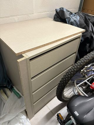 Cajonera interior armario beige/gris