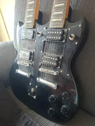 Cherrystone Guitarra Doble Mástil 12-6 Negra