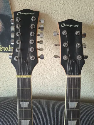 Cherrystone Guitarra Doble Mástil 12-6 Negra