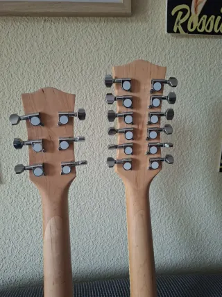 Cherrystone Guitarra Doble Mástil 12-6 Negra