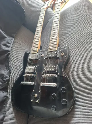 Cherrystone Guitarra Doble Mástil 12-6 Negra