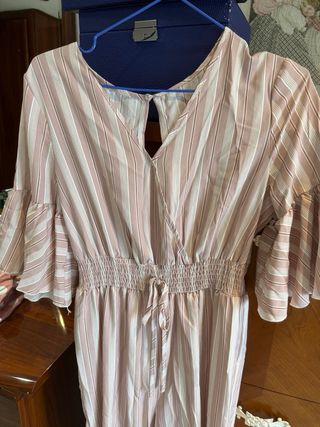 Mono rayas rosa y blanco