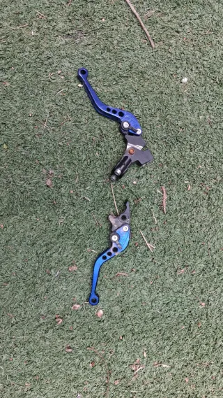 Manetas de moto azules