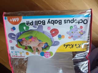 Pulpo de peluche para bebé con bolas