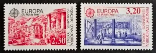 Europa CEPT 1990 Andorra Francesa Yvert 388/89 MNH