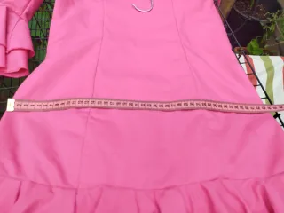Traje de Flamenca Rosa Volantes