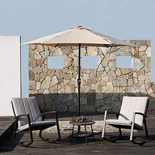 Sombrilla Beige 270cm con Manivela Exterior