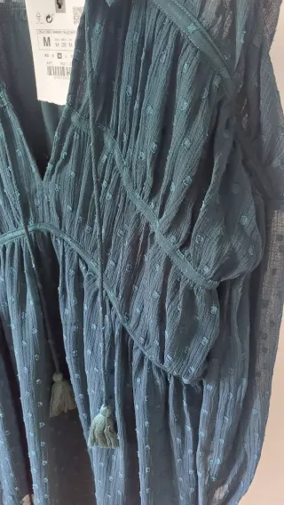 Vestido Zara verde talla M