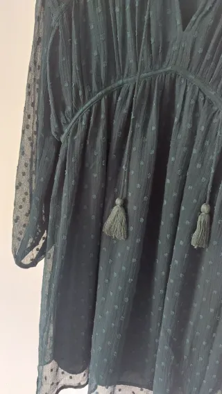 Vestido Zara verde talla M