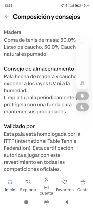 PALA PING - PONG LEBRUN PRO X 5* ITTF