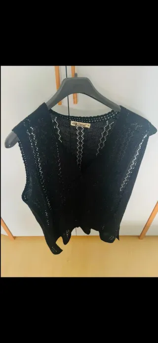 Canotta nera lavorata taglia XXL