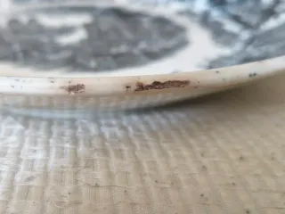 Plato La Cartuja Azul y Blanco