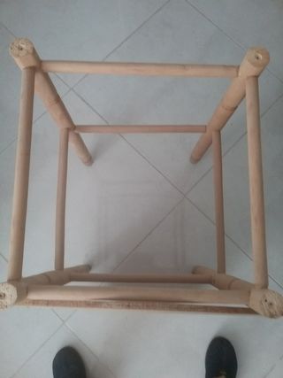 Mesa camilla redonda de madera