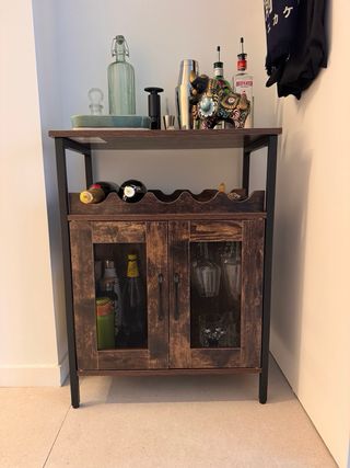 Minibar Armario Vino Botellero Extraíble