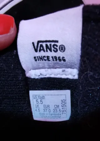 Botas Vans Negras Talla 38