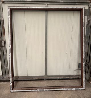 Marco fijo PVC color nogal NUEVO